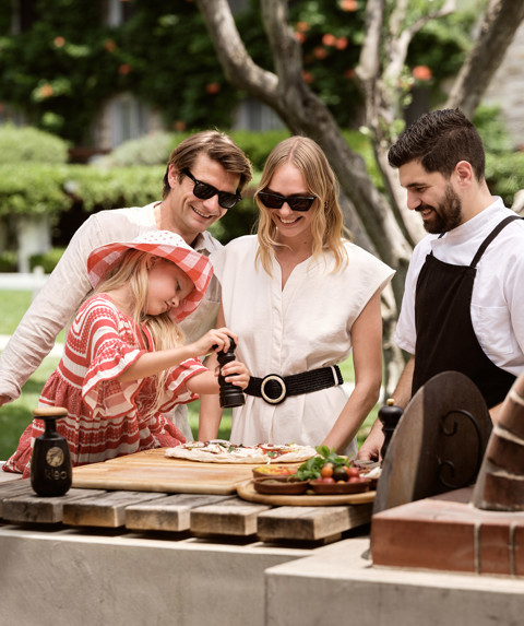 Eagles Resort Chalkidiki family in an organic farm cooking