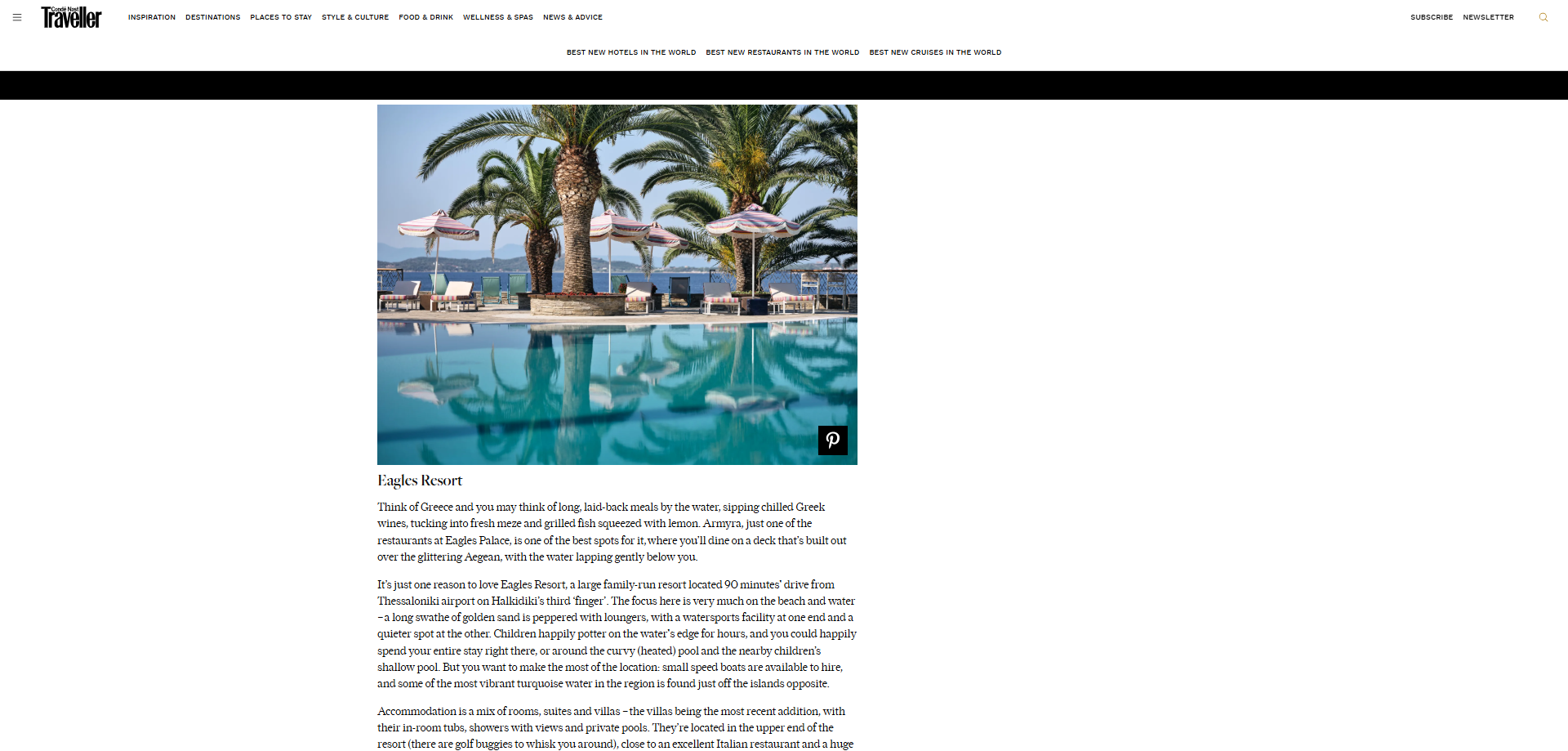 CN Traveller The Best Hotels In Halkidiki, Greece