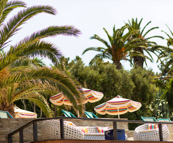 Eagles Resort Chalkidiki Pool Bar with palm trees and umbrellas