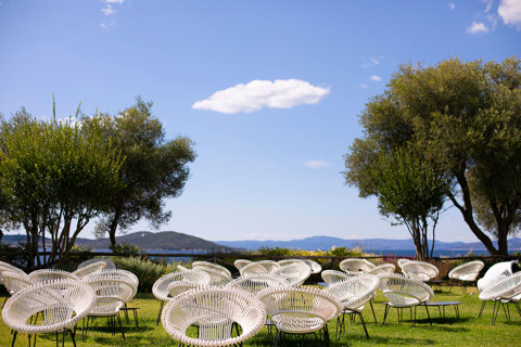 Eagles Resort Chalkidiki Club garden with lawn and trees